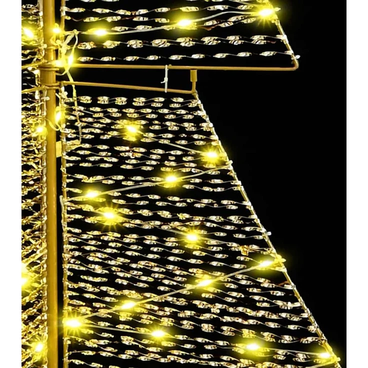 vidaXL Weihnachtsbaum Warmes Weiß 180 cm PET 240 LEDs 42019219 – Bild 7