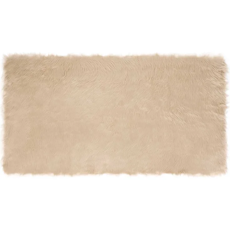 vidaXL Kunstschaffell Teppich Tafalla Beige 80 x 150 cm Polyester 42021478