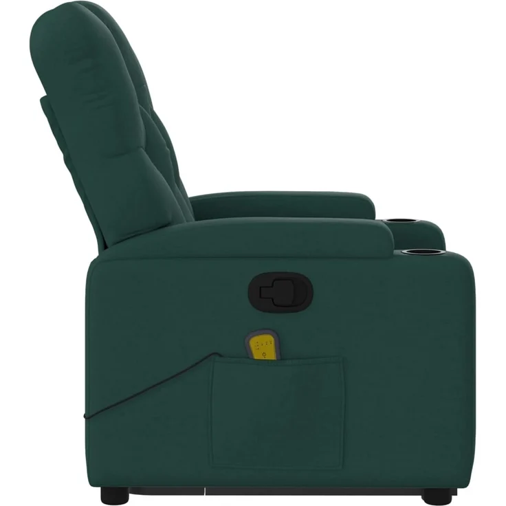 vidaXL Massagesessel mit Aufstehhilfe Dunkelgrün Stoff 3204728 – Bild 9