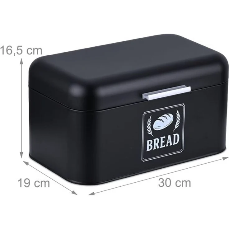 Relaxdays Retro Brotkasten mit Deckel & Griff – Bild 4