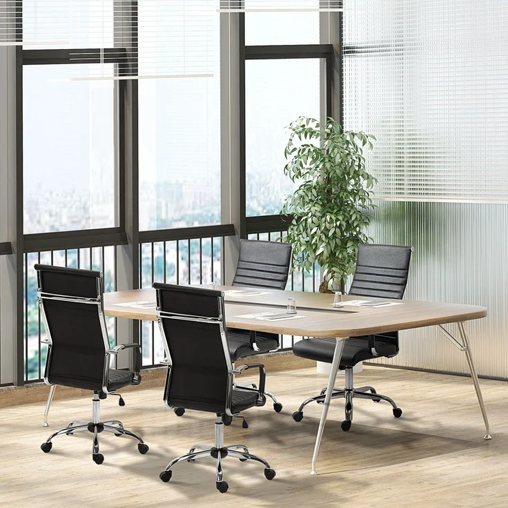 MELAYR, Drehbarer Schreibtischstuhl, Bürostuhl mit hoher Rückenlehne, drehbaren Rädern, 54 x 62 x 114 cm, Schwarz – Bild 3