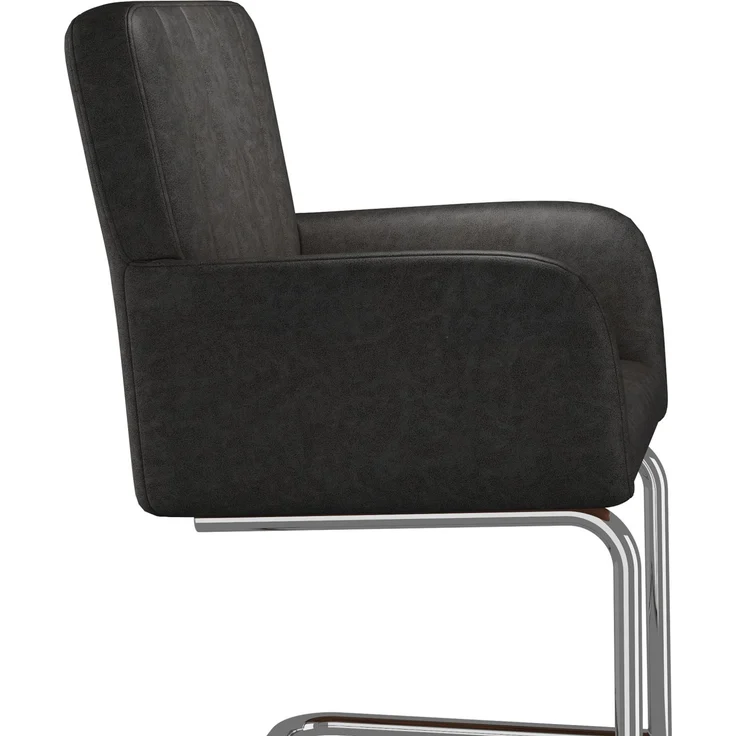 Esszimmerstuhl 2er-Set 56cm×57cm×86cm aus Kunstleder mit Z-förmigem Metallgestell – Bild 10