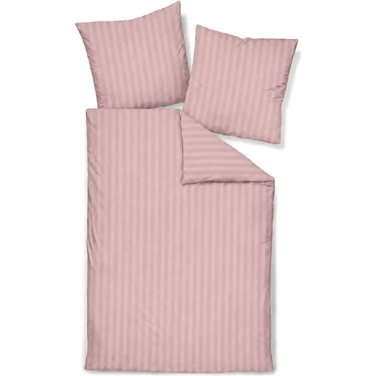 TRAUMSCHLAF Bettwäsche Stripe, Mako Satin, 2 teilig, hochwertige Satin Bettwäsche – Bild 4