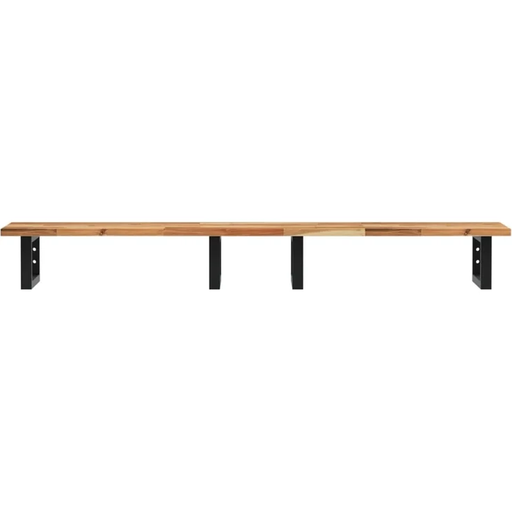 vidaXL Waschbeckenregal Wandmontage Stahl und Akazienholz 3302729 – Bild 4