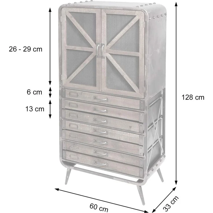 Wohnzimmer-Set HWC-F91, TV-Rack Kommode Highboard Hochschrank, Industrial Tanne Holz Metall, braun-schwarz – Bild 9