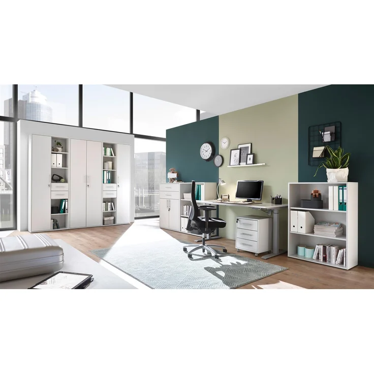 Aktenschrank >Lommel< in lichtgrau - 80x216x35cm (BxHxT) – Bild 4
