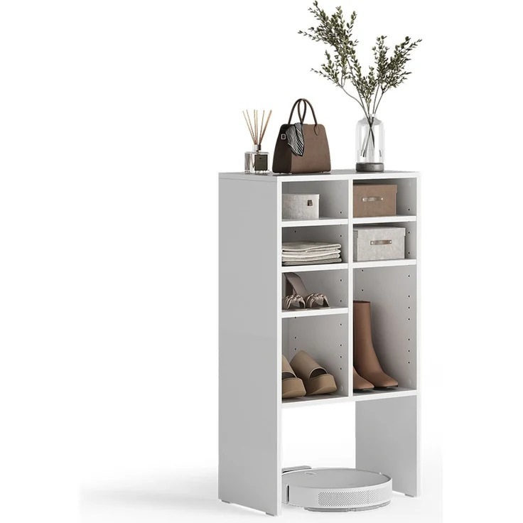 Schuhschrank Hermia Weiß 53 x 99 cm mit 7 offenen Fächern Vicco – Bild 5