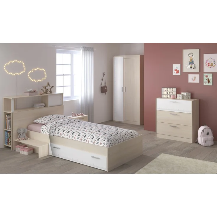 Parisot Kinderzimmer Charly in Akazie und weiß Jugendzimmer Set 5-tlg. – Bild 1