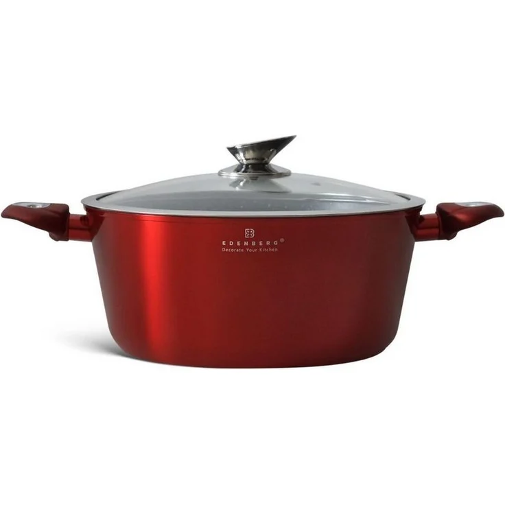 Edenberg Topf-Set Klassische schwarze Töpfe, in 4 verschiedenen Größen und in 4 Farben, Aluminium, Keramik (Gönnen Sie sich stilvolles Kochen auf höchstem Niveau – mit diesem eleganten Topfset, das Design, Qualität und Funktionalität perfekt vereint, 8... – Bild 1