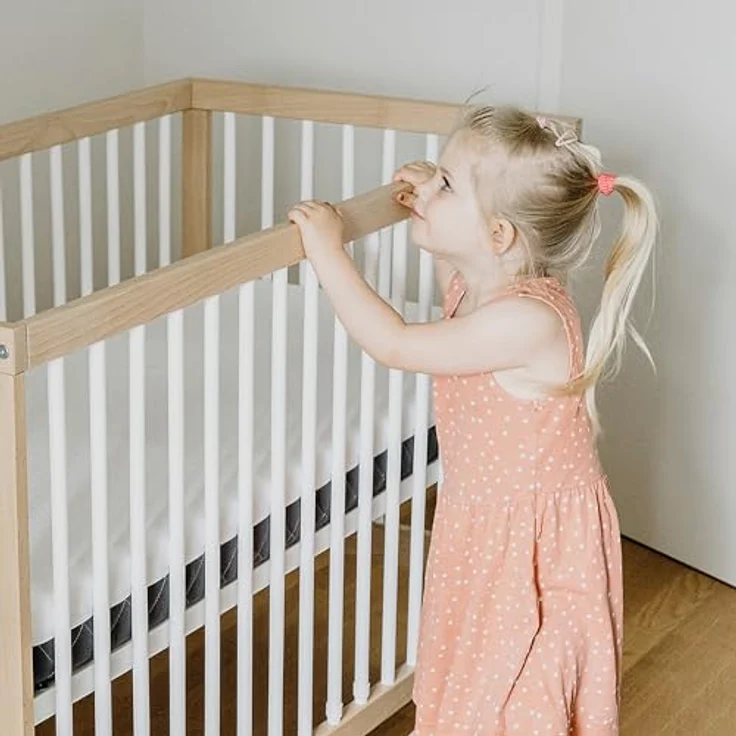 Ehrenkind® Babybett PUR 120x60 aus Buchenholz | Natur | Kinderbett 9-Fach höhenverstellbar mit entnehmbaren Stangen | Baby Bett – Bild 3