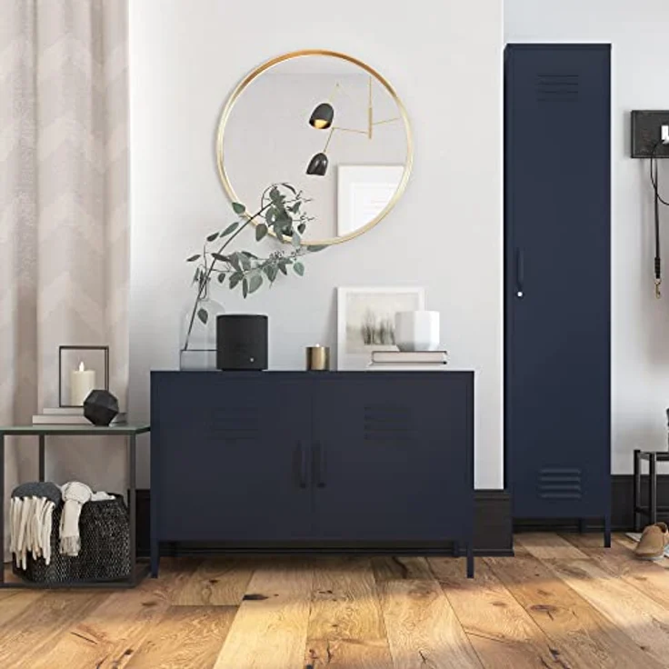 Dorel Home Queer Eye Bradford Metallschrank, Spind, Navy, Einheitsgröße – Bild 10