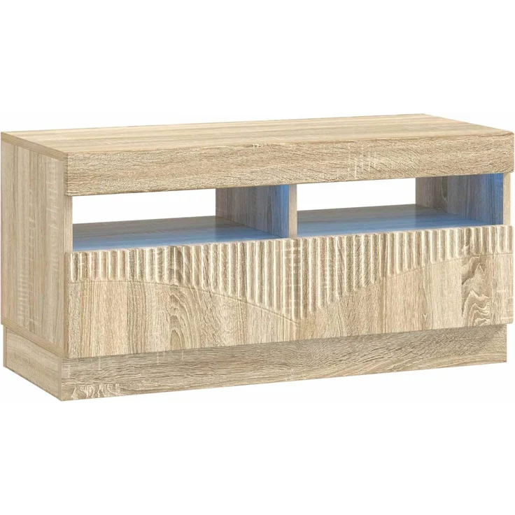 vidaXL LED-TV-Schrank HOORN 3 stk. Sonoma-Eiche Holzwerkstoff 3416840 – Bild 5