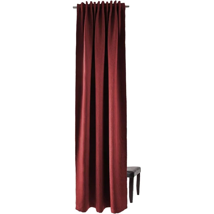 Homing Schlaufenschal Galdin 140x245 Vorhang Schlafzimmer verdunkelnd bordeaux – Bild 2