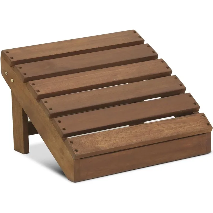 Furinno Tioman Fußschemel in Teaköl, Holz, Natur, 42.47 x 51 x 33.5 cm