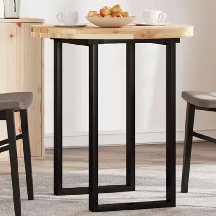 vidaXL Tischplatte Rund Ø70x4 cm Massivholz Akazie 4008691 – Bild 2