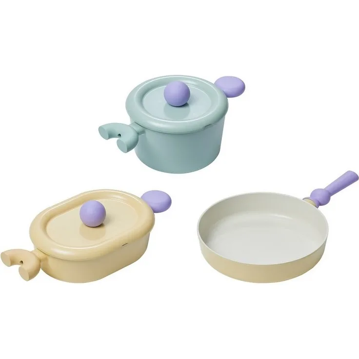 NEOFLAM® Topf-Set Better Finger Kochgeschirr Set, 3tlg, (3-tlg)