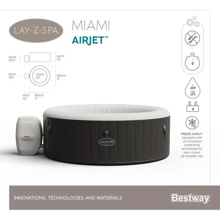 Bestway Whirlpool Lay-Z-SPA Miami – Bild 12