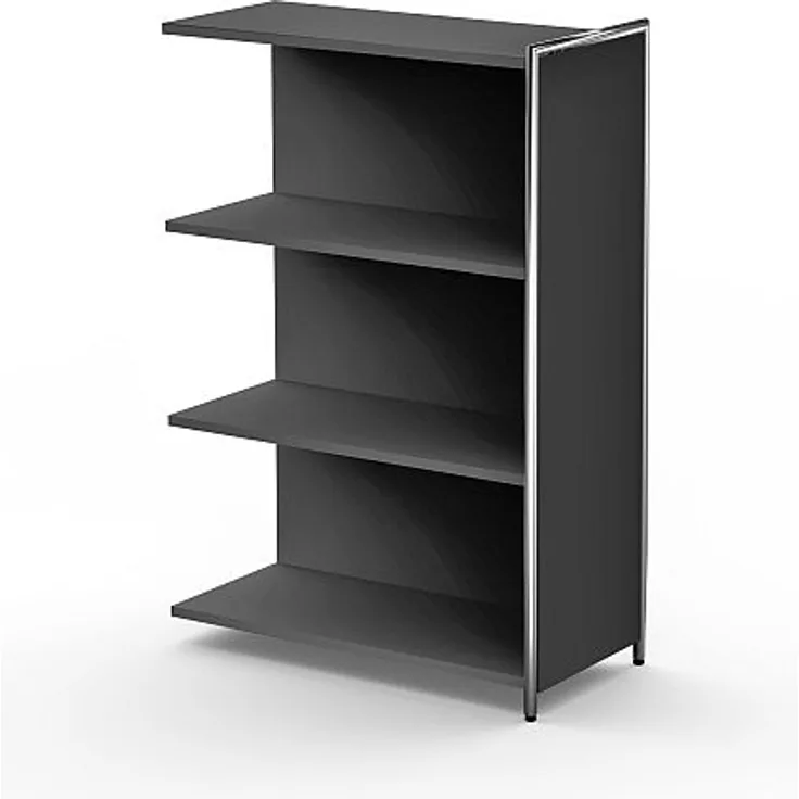 Anbau-Highboard breit ARTLINE 3 OH 78 x38 x115 cm Anthrazit