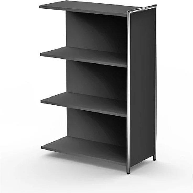 Anbau-Highboard breit ARTLINE 3 OH 78 x38 x115 cm Anthrazit – Bild 1