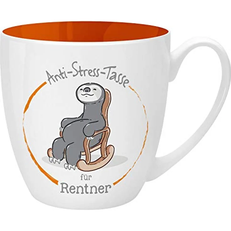 GRUSS & CO Anti-Stress-Tasse Motiv "Rentner" | Tasse mit Spruch, 45 cl, New Bone China | Geschenk lustig | 46263 – Bild 2