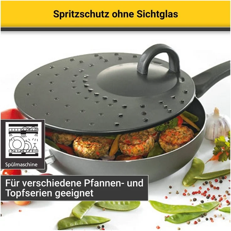 Universal Pfannen-Spritzschutz Ø 31 cm ohne Glas / Universaldeckel / Spritzschutz - Deckel – Bild 2