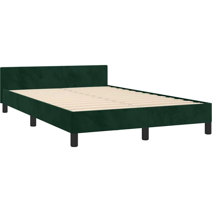 Einzelbettgestell Design für Erwachsene ohne Matratze Dunkelgrün 120x200 cm Samt d4782e – Bild 4