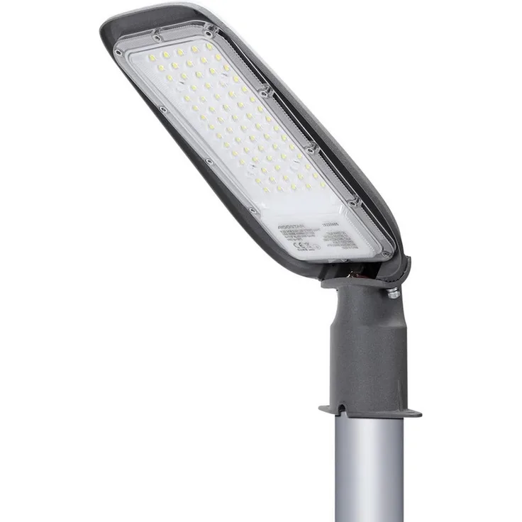 Aigostar Flutlichtstrahler LED Straßenleuchte, 6500K LED-Außenleuchten IP65 IK08(Ohne Ständer), LED fest integriert, Tageslichtweiß