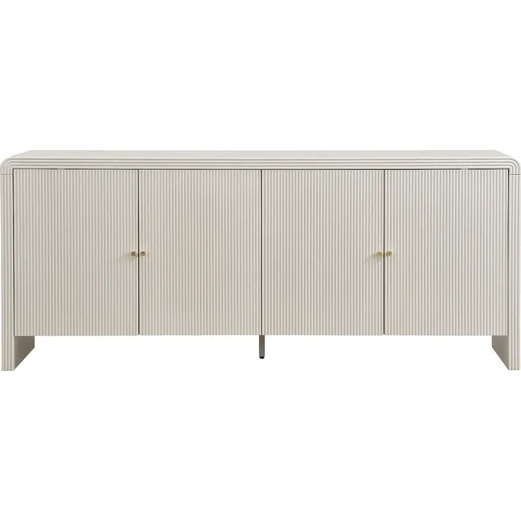 Vente-unique - MIRENALO Sideboard Holz, Platte Beige - B 40 cm x H 75 cm x L 179,6 cm – Bild 2