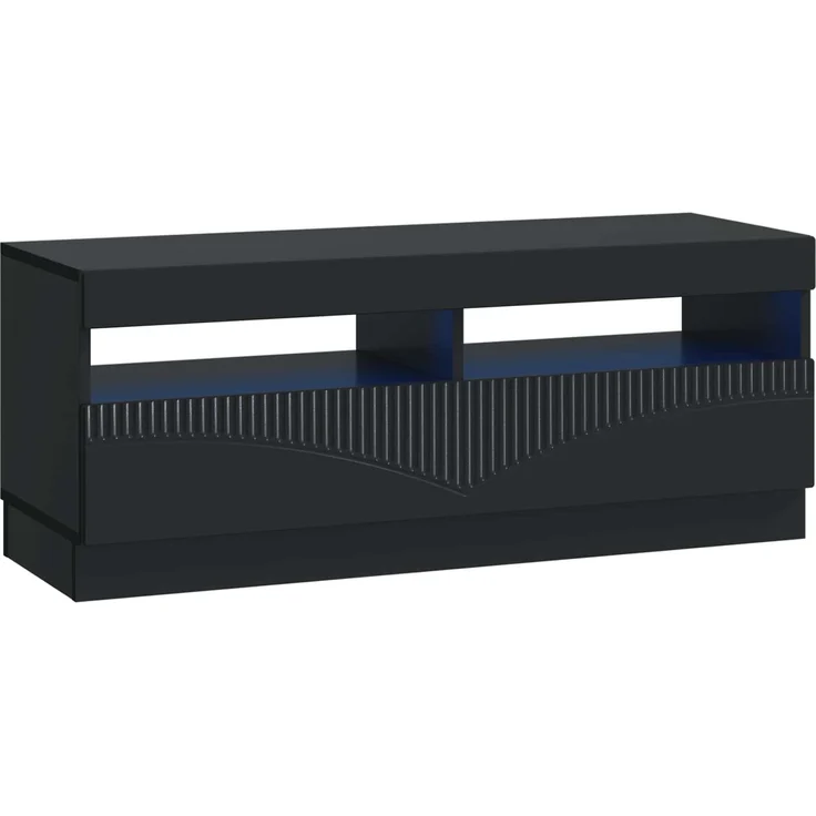 vidaXL 5-teiliges LED TV Schrank Schwarz Holzwerkstoff 3416837 – Bild 3