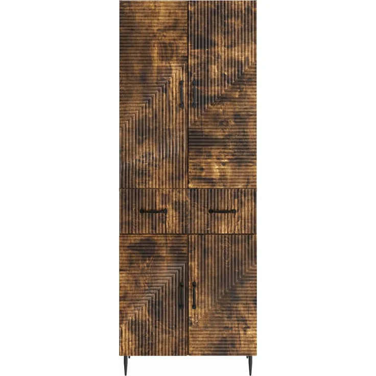 vidaXL Schrankset 2 pcs Geräucherte Eiche 66 x 34,5 x 89,5 cm 3416669 – Bild 4