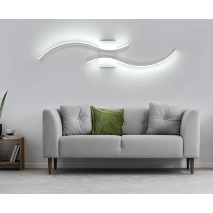 Goeco LED Wandleuchte Dimmbar, 80cm Lang Wandlampe Innen 2 Fimmige 3000K-6500K, Memory-Funktion, Modern LED Wandbeleuchtung für Flur Treppenhaus Wohnzimmer Schlafzimmer, Weiß – Bild 7