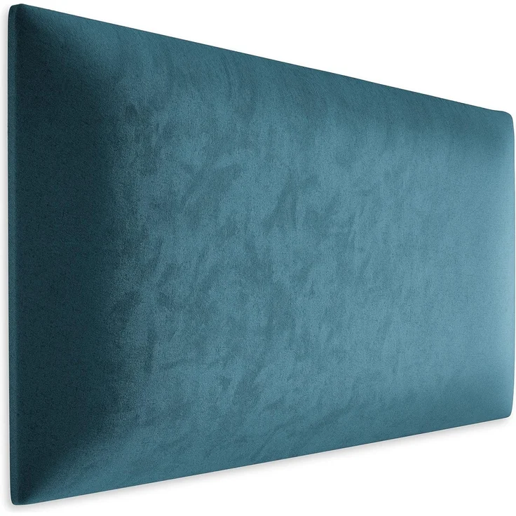 Muralo Samt Wandkissen Stoff Polsterpaneel Schlafzimmer Wohnzimmer Bett Wandpolster Bettkopfteil Lendekissen Modern Luxus Gepolstert Polster Paneel (Meerfarbe, 60x40 cm) – Bild 1