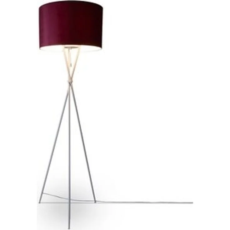 Paco Home Stehlampe Kate uni Color, ohne Leuchtmittel, Wohnzimmer Dreibein Standleuchte Velour Höhe 177,5cm Filigran E27 – Bild 6