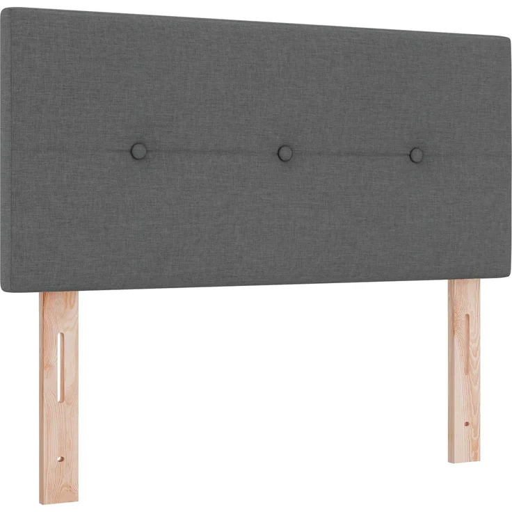 vidaXL Boxspringbett mit Matratze Dunkelgrau 120x200 cm Stoff 3452650 – Bild 5