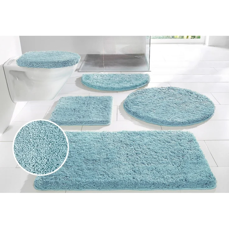 OTTO home Badematte Sanremo Standard, Badvorleger, Badezimmer Teppich, sehr weich, Höhe 30 mm, rutschhemmend beschichtet, schnell trocknend, fußbodenheizungsgeeignet, Polyester, rechteckig, Badteppich, unifarben, rechteckig, rund & als 3-tlg. Set erhäl... – Bild 1