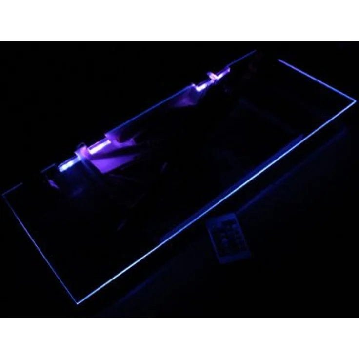 TRANGO LED Glaskantenbeleuchtung, 5er Set RGB Farbwechsel LED Glaskantenbeleuchtung 5022-05 inkl. Fernbedienung Schrankbeleuchtung I Glasbodenbeleuchtung I Vitrinenbeleuchtung, LED Clips I Möbelbeleuchtung – Bild 5