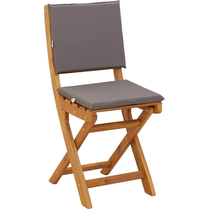 vidaXL Außen Bistro-Stühle mit Kissen 6 pcs Dunkelgrau 38 x 46 x 85 cm 3416295 – Bild 4
