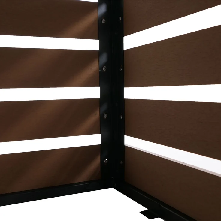 XL Mähroboter-Garage mit Pflanzkasten HWC-L45, Dach Unterstand für Rasenmäher, WPC Metall 54x70x94cm ~ Eiche-Optik – Bild 6