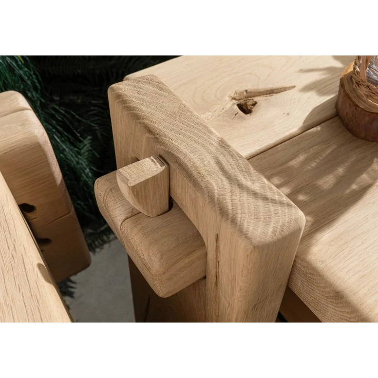 Nachttisch Eiche 56x34x45 natur geölt OAK HEART #11 – Bild 5
