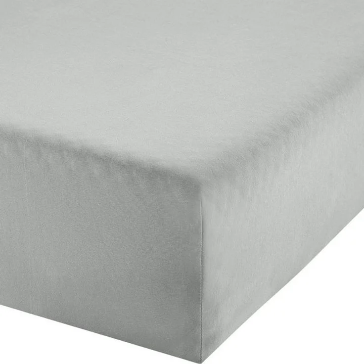 Erwin Müller 'Freising' Spannbettlaken, Gummizug: Rundumgummi, 1 Stück, Elasthan-Jersey-Stretch Uni, Grau, Boxspringbett | 90x190 - 100x220 cm – Bild 4