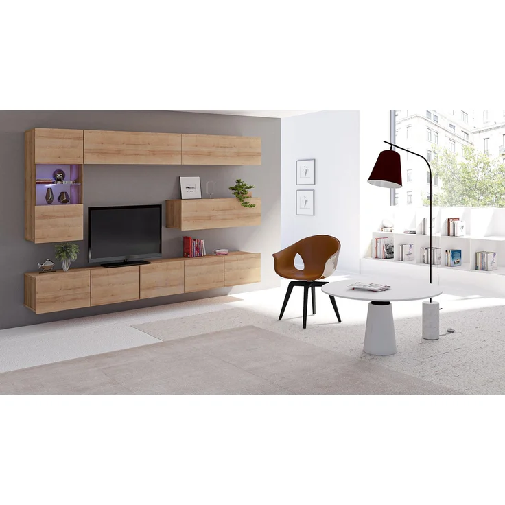 AX LIVING Möbel im Wohnzimmer „Kossana 4“ – 255cm Breite Goldene Eiche – Bild 2