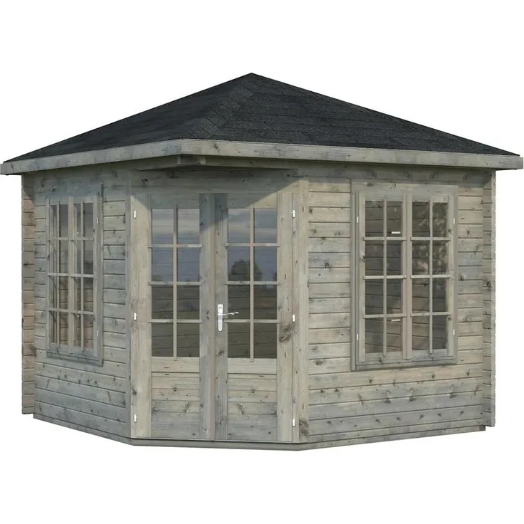 Palmako Holz-Pavillon Melanie 330x330 cm inklusiveFußboden Holzpavillon 4743142052396