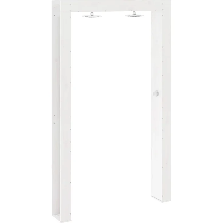 vidaXL Gartendusche 226 cm Massivholz Kiefer und Edelstahl Weiß 886341 – Bild 2