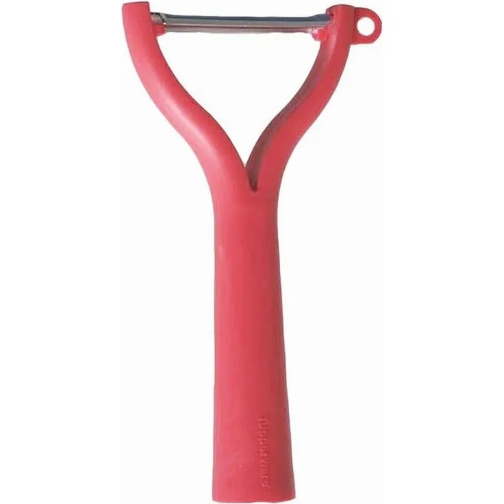 TUPPERWARE Sparschäler Universalschäler rot D119 Schäler Wellenschliff