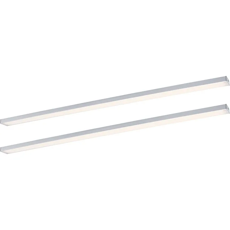 Paulmann 98620 LED Unterschrankleuchte Inline Erweiterung 2er-Set 55cm 3000K dimmbar chrom