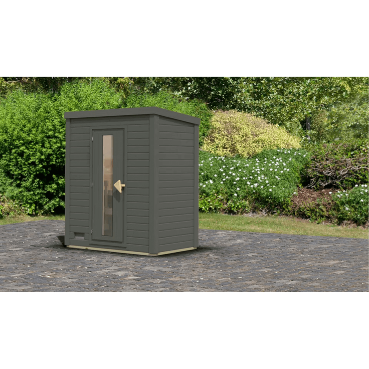 Karibu Sauna Hytti 0 terragrau ohne Ofen