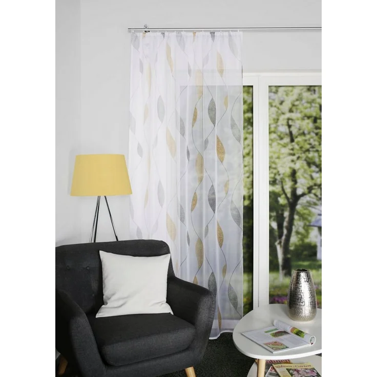 HOME WOHNIDEEN Vorhang PAOLO (1 St), Kräuselband, transparent, Voile, Kräuselbandschal bedruckt – Bild 5