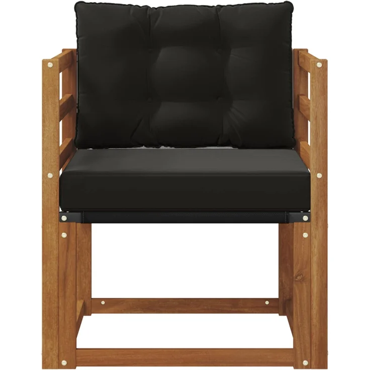 vidaXL 2 Stück Outdoor-Sofagarnitur Massives Akazienholz und Textilene 3436288 – Bild 4