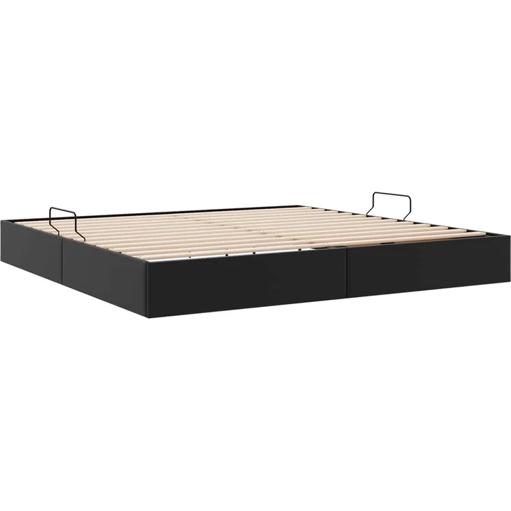 vidaXL Ottoman Bettgestell Schwarz 200 x 200 cm Kunstleder 3442786 – Bild 9