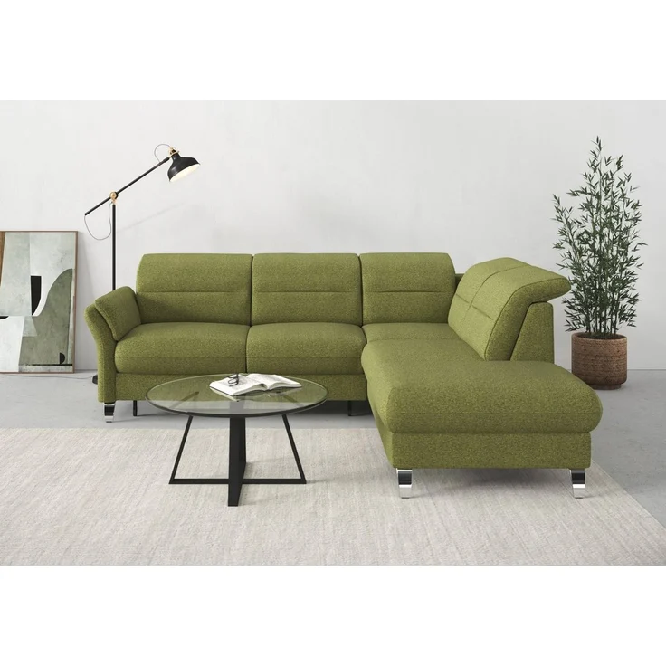 sit&more Ecksofa Grenoble L-Form mit Federkern, wahlweise mit Schlaffunktion, Bettkasten, Arm- und Kopfteilverstellung – Bild 3